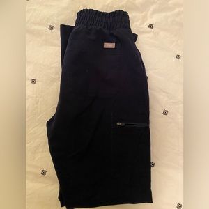 XS Figs High-Wasted Navy Pants